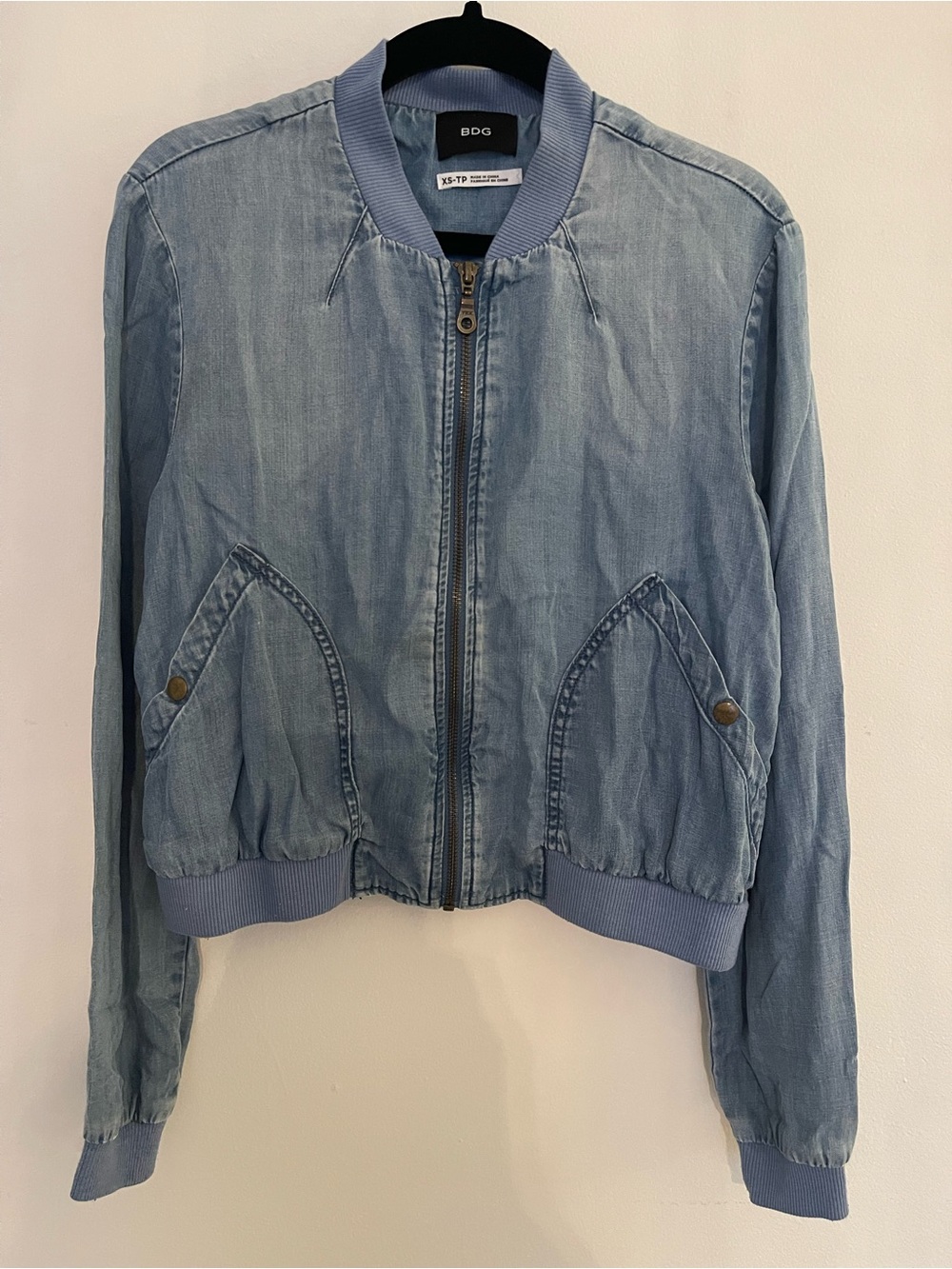 Urban Outfitters BDG Washed Denim Bomber Jacket